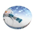 thumbnail image 1 of Disketp Christmas Snowman In The Snow Funda Redonda para Taburete, Funda de Cojín para Silla de Bar Suave y Elástica-14 inch, 1 of 7
