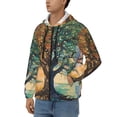 thumbnail image 3 of Kdxio Seasonal Tree Reflection Print Men Hoodies Casual Hoodies for Men with Zip Pockets Full Zip Long Sleeve Sweatshirt Sports Hooded Jacket-X-Large, 3 of 5