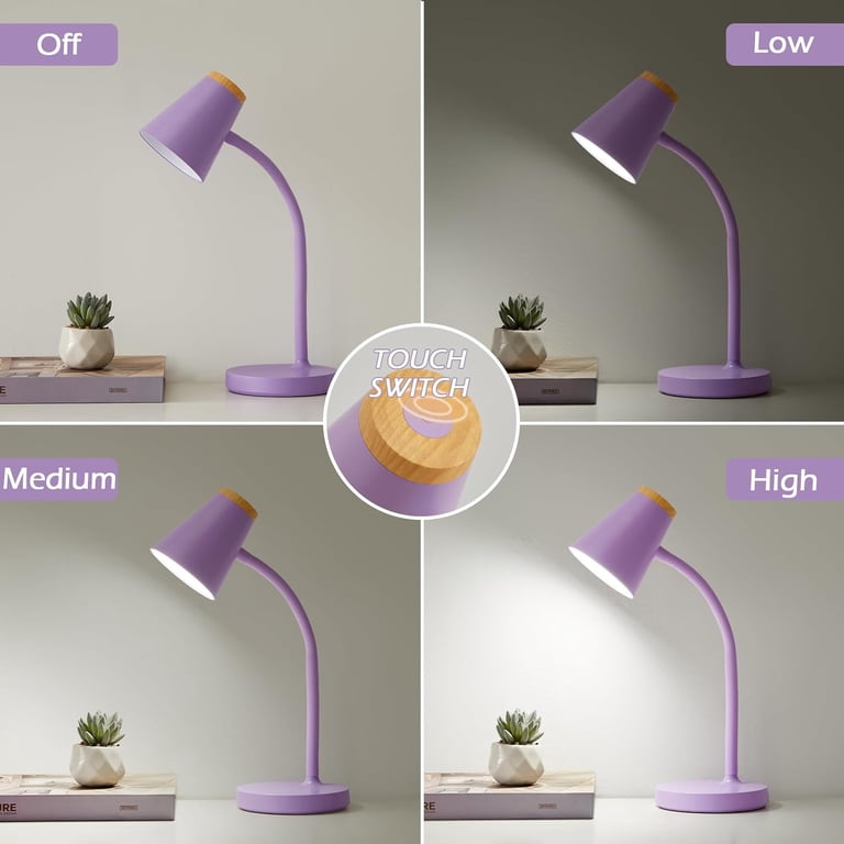 NATYSWAN LED Desk Lamp with Touch Control - Purple photo 2