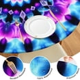 thumbnail image 4 of Colorful Tie Dye Mandala Pattern Round Fitted Tablecloth with Elastic Edge,Dining Table Cover Waterproof,Outdoor Round Tablecloth for Camping,Dining,Indoor and Outdoor, 4 of 7