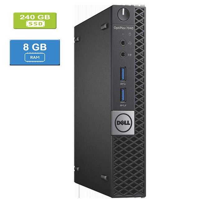 Remis à Neuf : DELL 7040 MICRO Intel Core i5-6500 2,50 GHz, 8 Go, 240 Go SSD, Win 10 Home