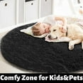 thumbnail image 4 of SANMADROLA Soft Modern Shaggy Area Rug, 2.6' x 2.6', Non-Slip Plush Fluffy Carpet, 4 of 7