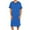 Blue, variant on Lovskoo Mens Summer Pajamas One Piece Casual Fashion Short Sleeve Nightdress Long Gown V-Neck Blouse Tops Shirt Loungewear Blue