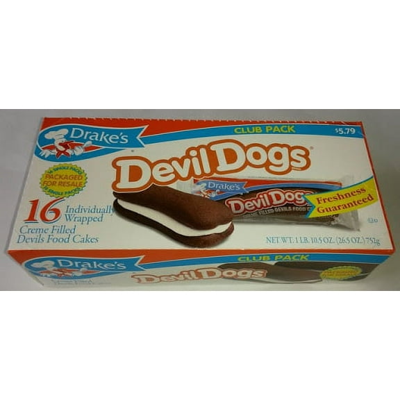 Drake's Crème Filled Devil Dogs 16 ct -Club Pack