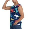 thumbnail image 3 of Haiem Men's Colorful Excavator Print Tank Tops Summer Sleeveless Cut Off Workout T-Shirts Fitness Vest Athletic Undershirts-X-Large, 3 of 8