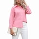 thumbnail image 3 of Camisas de Vestir de Larga con Botones para Mujer, Blusas de Oficina con Cuello Antiarrugas. Rosa M, 3 of 9