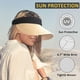 thumbnail image 5 of Sombrero de paja con visera para el sol para mujer, de ala ancha, con protección UV, para playa, plegable, estilo coreano, 5 of 6