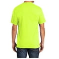 thumbnail image 2 of Men's Core Blend Cotton/Polyester Pocket Tee Safety Green 6X-Large, 2 of 4