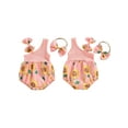 thumbnail image 3 of Baby Girl Summer Jumpsuit Sunflower Print Sleeveless Romper and Headband Set Cute Fashion Clothes Outfits, 3 of 10