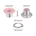thumbnail image 2 of Uxcell 100PCS Grommets Eyelets 1/5 Inch (5mm) ID Hole Metal Self Backing Eyelet with Washers for Leather Pink, 2 of 6