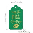 thumbnail image 5 of Inkdotpot 100 Pack Real Gold Foil Paper Tags Kiss The Miss Goodbye Bridal Shower Favor Hang Tag, 5 of 6