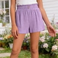 thumbnail image 2 of dmqupv Baby Clothes Girls Shorts Pants Casual Cotton Shorts for Toddler Girls Kids Summer Clothes Light Purple,13-14 Years, 2 of 4