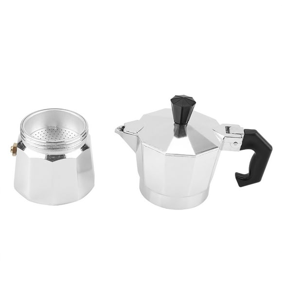 50ml 1 Taza de aluminio Tipo Italiano Moka Pot Cafetera Espresso Estufa Uso en el HOGAR Y LA OFICINA