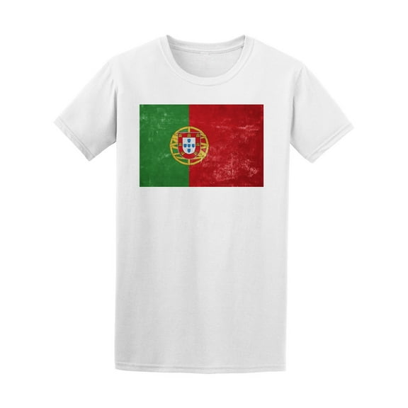 Old Grunge Portugal Flag T-Shirt Men -Image by Shutterstock, Male x-Large