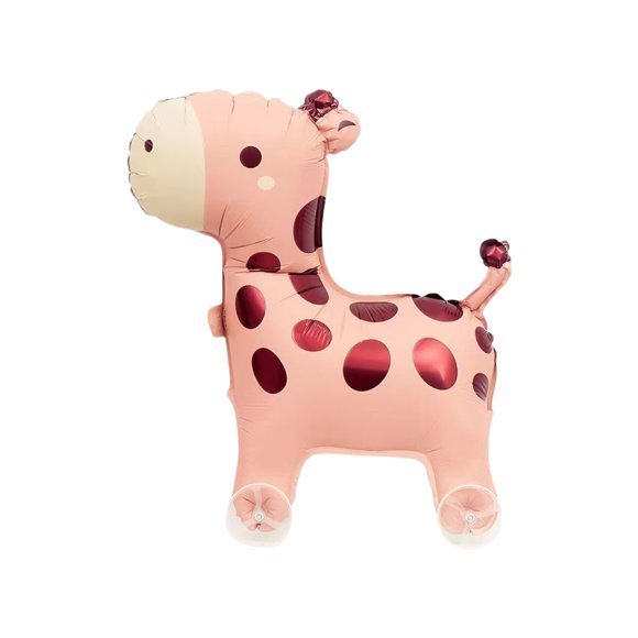 Ballon Jouet Gonflable avec Roues pour Enfants Design Facile à Pousser Durable Exercice Jeu Activité Intérieur Extérieur