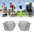 thumbnail image 5 of Gafas de sol fotosensibles que cambian de color con doble haz, gafas de sol de moda, hechas de PC, 5 of 5