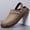 Brown, variant on Men's Breathable Mesh Clog Sandals, Convertible Backstrap Casual Slippers