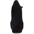 thumbnail image 3 of Steve Madden Elyssa Black Block Heel Retro Mary Jane Velvet Platform Pumps (Black, 9.5), 3 of 4