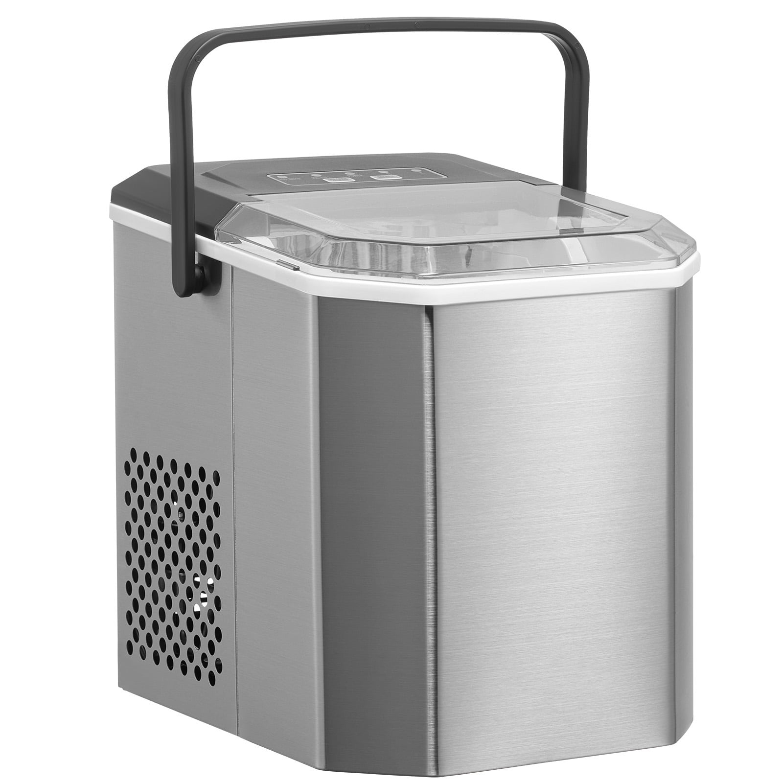 KFFKFF Countertop Ice Maker Portable Ice Maker Self-Cleaning Portable Ice Maker 26 lbs/24 H with Ice Scoop & Drip Tray with 2 Sizes Bullet Ice