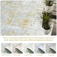 thumbnail image 6 of Hasoo Runner Rug 2x6 Abstract Sketch Distressed Rug Machine Washable Hallway Rug, Yellow, 6 of 7