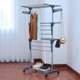 thumbnail image 1 of Horses Garment 3 Tier Clothes Drying Rack Multifunction Folding Clothes Rail Laundry Dryer Hanger For Indoor OutdoorGrey, 1 of 1