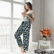 thumbnail image 5 of Fotbe Daisy Floral B Pantalones de Pijama para Mujer, Pantalones de Dormir, Pantalones Pj con Cordón y Bolsillos-XX-Large, 5 of 6