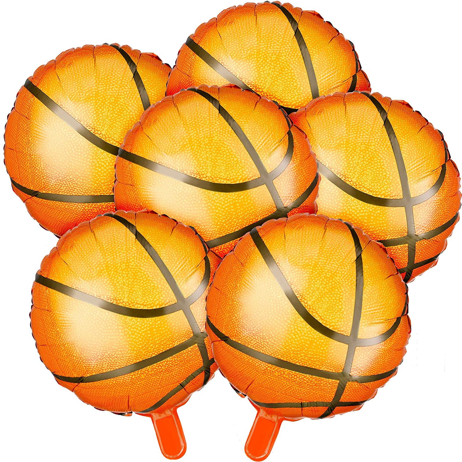 6 Pieces Set 18 Inch Basketball Balloons Party Supplies Aluminum Foil