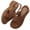 Brown, variant on JeashCHAT Slip On Slide Sandals for Women Women's Flat Shoes Ladies Beach Sandals Summer Non-Slip Causal Slippers (Black)