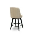 thumbnail image 3 of MINCETA Counter Stools,26" 360 Free Swivel High Back Full Back Upholstered Nail Head Counter Height Bar Stools,1 Piece,PU in Khaki, 3 of 10