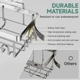 thumbnail image 4 of Ophanie Adhesive Shower Caddy 6 Pack, Large Capacity Bathroom Organizers and Storage, No Drilling Wall-Mounted Basket, Sliver, 4 of 9