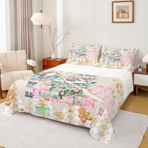 Manfei Cartoon Royal Princess Full Size Sheets, Beige Nutcracker Guard Bed Sheets, Merry Christmas Sheet Sets, Luxury Bedroom Decor, 4 Pieces