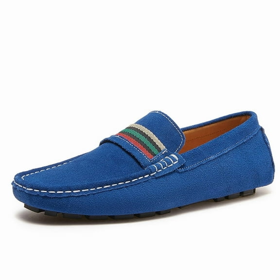 Big Size Men's Casual Loafers Slip On Leather Shoes Comfortable Lightweight Driving Shoes Male Moccasins Classic Penny Loafer Flats Boat Shoes Outdoor Walking Shoes