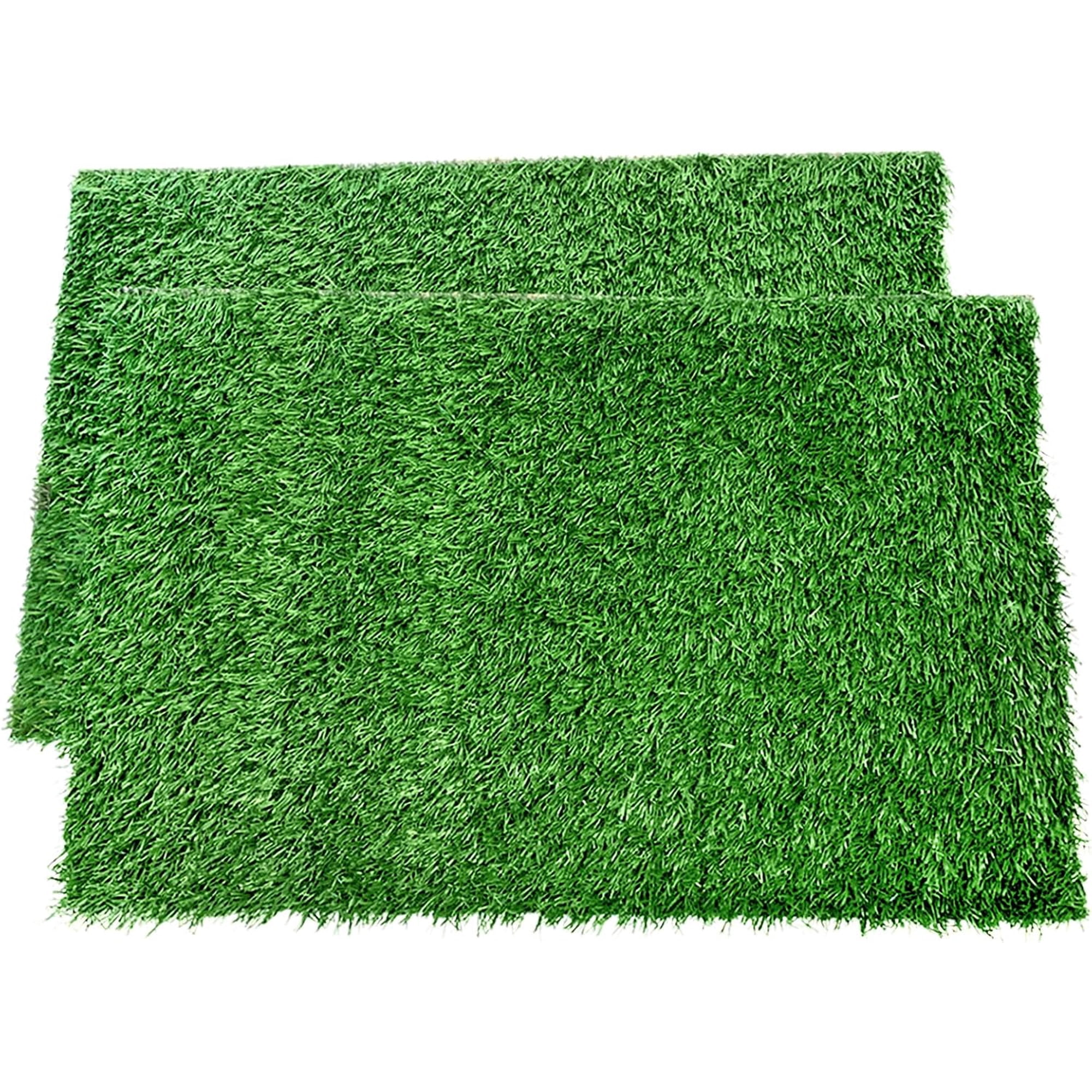 Dog Grass Pee Pads, 2 Pack Artificial Grass for Potty Tray, 14x18in