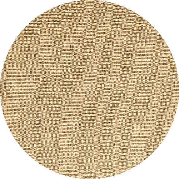 Ahgly Company Indoor Round Abstract Orange Contemporary Area Rugs, 6' Round