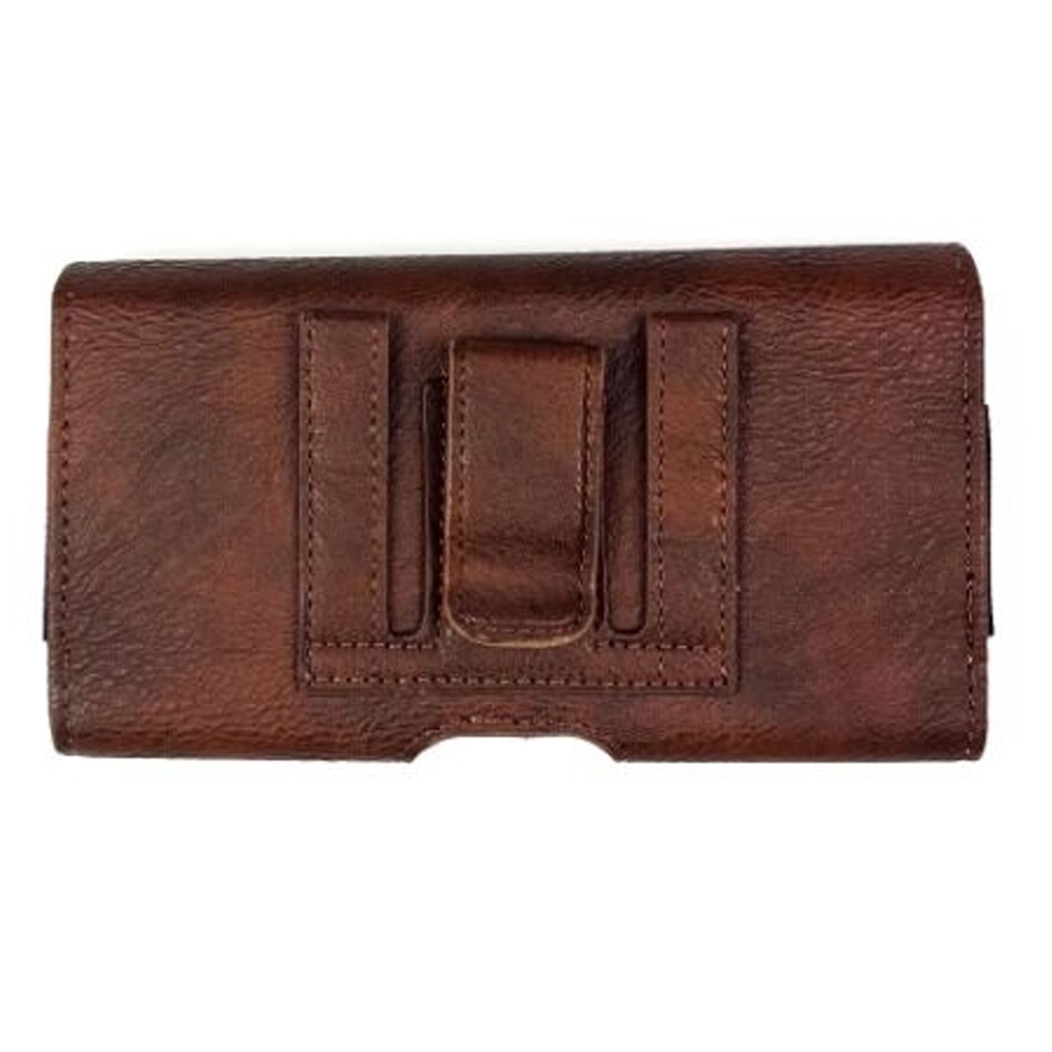 EVO 6 Inch Leather Carry Pouch with Textured Exterior - Brown