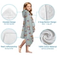 thumbnail image 7 of Lightblue Highland Cow Flower Bucket Pattern Hooded Bath Towel，50"x30" for Ages 3 To 12 Kids, Quick Dry Lightweight Soft Microfiber Hood Beach Towel Cover Up for Kids, 7 of 7