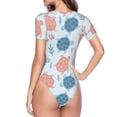 thumbnail image 4 of Naloa Sea Turtle Women's Short-Sleeved Onesie, One-Piece Swimsuit for Parties, dates, clubs - Medium, 4 of 9