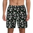 thumbnail image 2 of Picia Daisies Flowers pattern Mens Swim Trunks with Compression Liner Stretch Beach Shorts Quick Dry with Zipper Pockets No-Chafing Board Shorts-3X-Large, 2 of 9