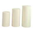 thumbnail image 4 of BLESIYA 3Pcs Cylinder Pedestal Covers Backgrounds for Wedding Graduation Anniversary beige, 4 of 8