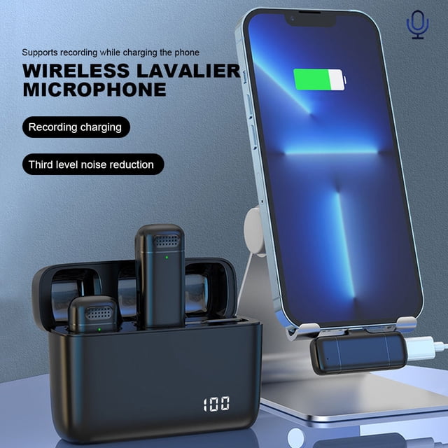 Live Gaming Microphone 2 en 1 Lavalier Radio Micrófono Clip-on para Live Selling