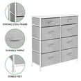 thumbnail image 4 of mDesign Tall Storage Dresser Furniture, 8 Slim Removable Fabric Drawers, Gray, 4 of 7