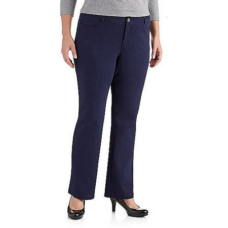 Faded Glory Women's Plus-Size Bootcut Ponte Knit Pants - Walmart.com