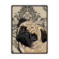 thumbnail image 1 of RYLABLUE Pug Dog Fleece Blanket Throw Blanket 58x80 inches, 1 of 1