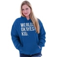 thumbnail image 4 of Worlds Okayest Kid Son Daughter Funny Hoodie Sweatshirt Women Men Brisco Brands L, 4 of 5