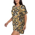 thumbnail image 2 of Bixox Women's Sunflowers Bee Printed Pajama Set 2 Piece Lounge Set Top and Shorts Soft Pajamas, Shorts with Pockets, 2 of 7