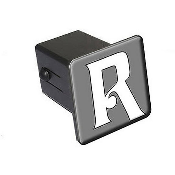 R Letter Fancy Initial 2" Tow Trailer Hitch Cover Plug Insert
