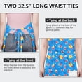 thumbnail image 6 of Pioneer Flower Floral Print Pattern Apron for Women and Men, Cotton Linen Waterproof with Pockets, Adjustable, 33x27 Inch for Kitchen, Gardening, BBQ, Salon, 6 of 6