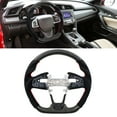 thumbnail image 2 of Ikon Motorsports Steering Wheel Compatible with 16-21 Honda Civic Gen 10th Carbon Fiber & Alcantara With Red Stitching, 2 of 8
