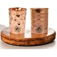 thumbnail image 2 of Copper Glasses Drinking Water Set of 24 Ayurvedic Health Tumblers Copper Cups 10.14 Oz (300 ml) Diamond Silver Touch, 2 of 3