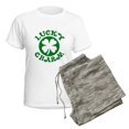 thumbnail image 5 of CafePress - Cute Circle Lucky Charm Women's Light Pajamas - Women's Short Sleeve Print T-Shirt and Pants Light Cotton Pajama Set, 5 of 7